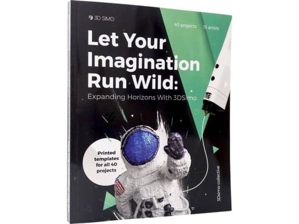 3DSimo 3DSimo Book (engelsk) + bok med maler