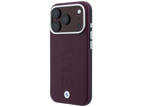 BMW Sign Centered Deboss MagSafe Case for iPhone 17 Pro / 18 Pro - Burgundy