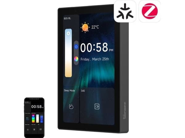 WiFi/Bluetooth/ZigBee Matter ohjauspaneeli SONOFF NSPanel Pro 120 (musta) Sonoff