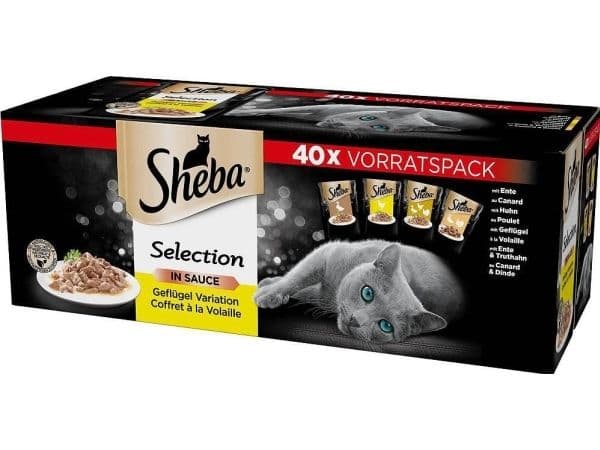 SHEBA Selection Select Slices Fjäderfäsmak - våtfoder för katter - 40 x 85g