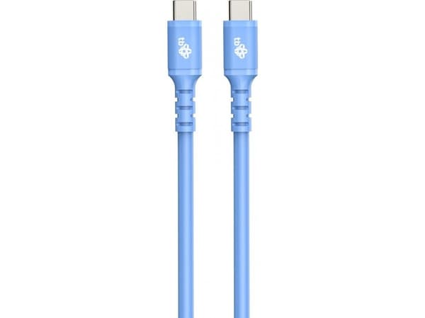 USB C - USB C kaapeli 1m silikoni sininen