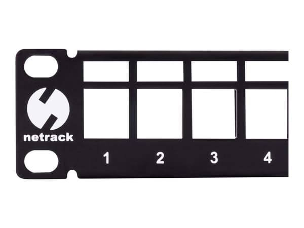 Netrack - Patch-panel - rackmontering - UTP - RJ-45 X 24 - svart - 19"