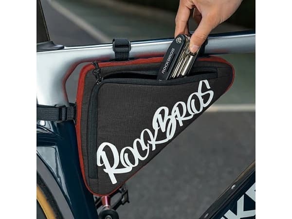 Rockbros G002 Flash Journey cykelväska för triangulär ram, 1,4 l – röd