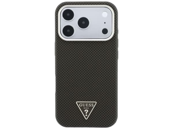 Etui Guess Kevlar Triangle Logo MagSafe na iPhone 17 Pro Max / 18 Pro Max - brazowe