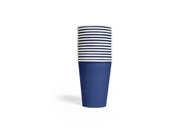 Tummansiniset pahvimukit, 14 kpl