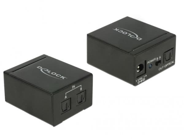 Delock TOSLINK Switch - Lydsvitsj - 2 x TOSLINK - stasjonær