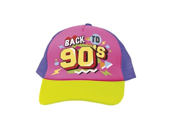 90-talls caps og belteveske