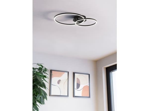 EGLO MOTTAFOLLONE TAK CCT SVART/VIT