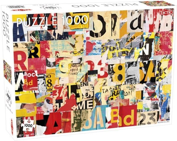 Tactic Poster Collage 1000 pcs, 1000 styck, Konst, 9 År
