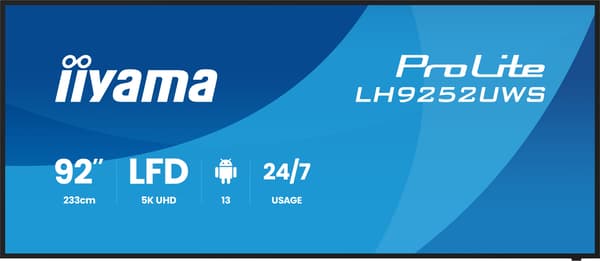 Iiyama 92 LH9252UWS-B1AG HDMI DP USB-C