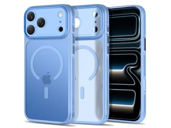 Tech-Protect MagPrime MagSafe CC Case for iPhone 18 Pro Max / 17 Pro Max - Light Blue Matte