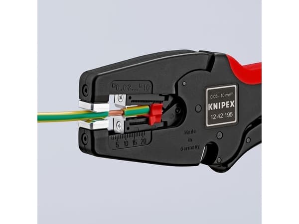 Knipex MultiStrip 10, Skyddsisolering, Svart, Röd