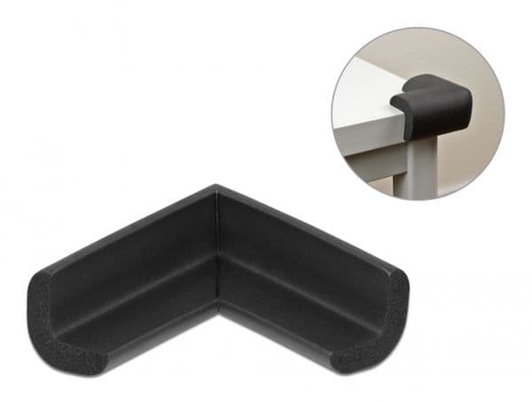 Delock Foam - Edge protector - svart