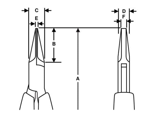 Lindström 7490 ESD plattång rak stål 120 mm