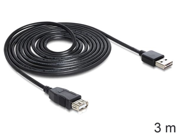 DeLOCK EASY-USB - USB forlængerkabel - USB (hun) til USB (han) - 3 m - lajittelu