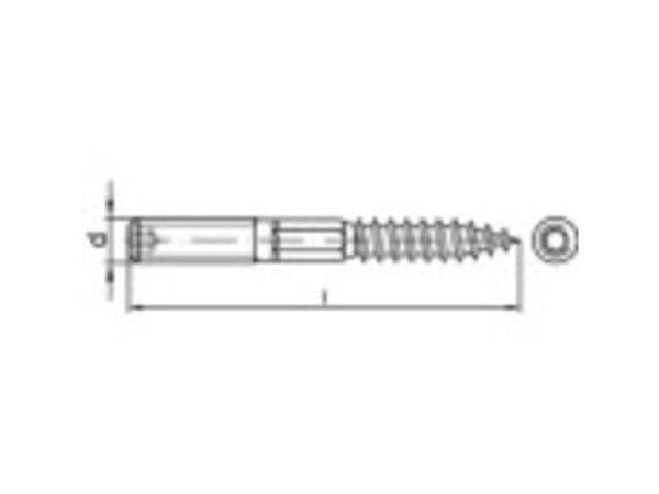 TOOLCRAFT träskruv M6 120 mm stål galvaniserad 100 st