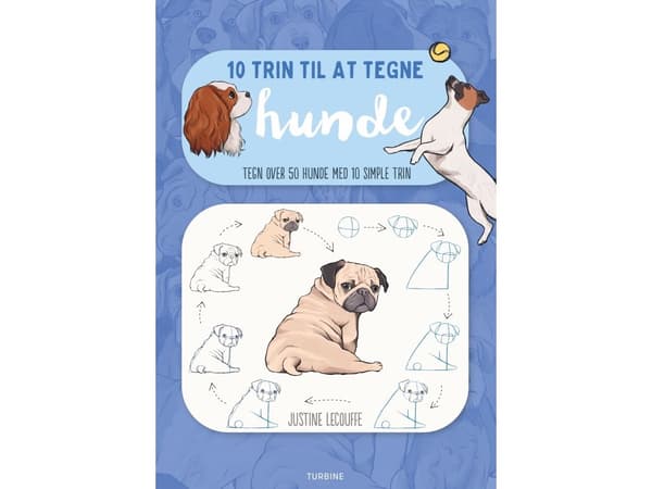 10 trinn for å tegne hunder | Justine Lecouffe