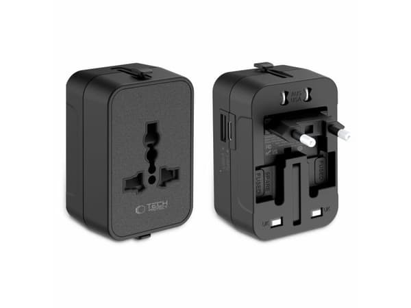 Tech-Protect TA300 reseadapter EU/UK/US/AU svart