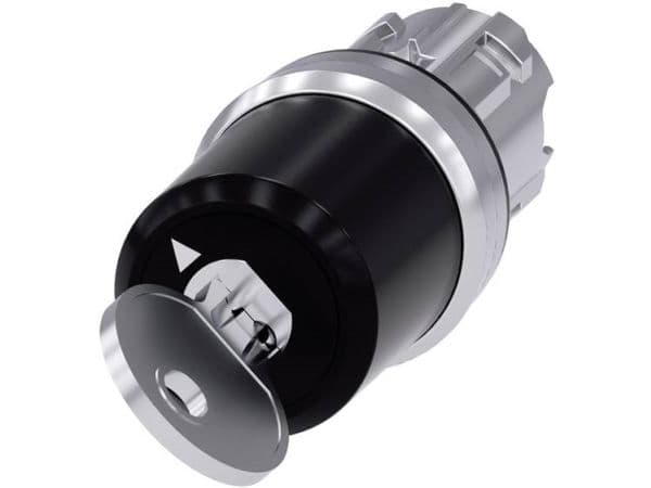 Nyckelafbrytar C 22 mm rund metallpanel 2-pol