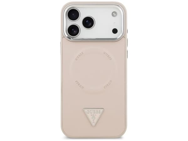 Guess Triangle Logo MagSafe-kotelo iPhone 17 Pro:lle - vaaleanpunainen
