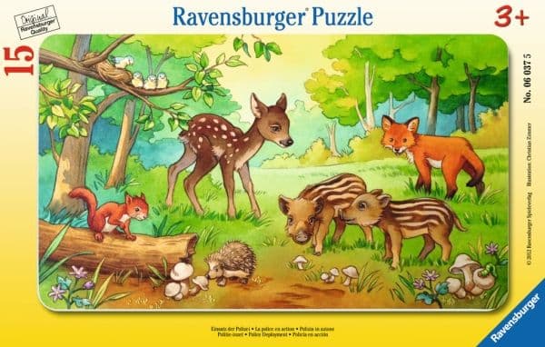 Ravensburger palapeli 15 palaa - Eläimet metsässä
