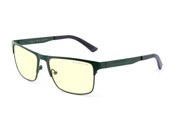 Gunnar Optiks Pendleton, Unisex, Oval, Mode, Grön, Rostfritt stål, Bärnsten