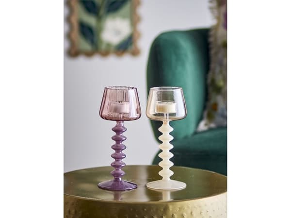 CREATIVE COLLECTION Daze ljushållare, rosa, glas