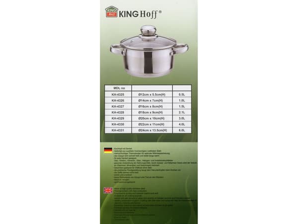 KingHoff POT 1.5L 16CM KINGHOFF [KH-4327]