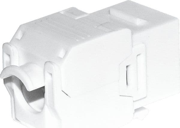 NetRack keystone RJ45-modul kat. 6A UTP verktygsfritt vit