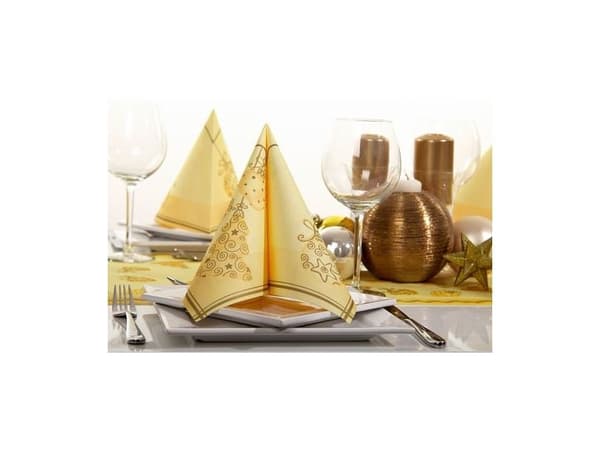 Juleservietter Airlaid Tiffany, creme