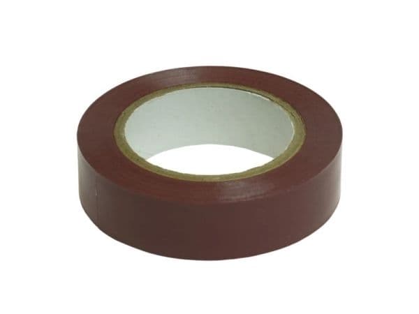Plastrol isoleringstejp brun PVC 19mm/20m