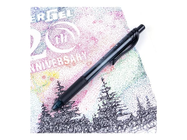 Pentel BL107 Black Rollerball penna