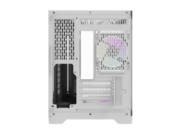 Darkflash FT418 pc-kabinett + 6 aRGB-vifter (hvit)