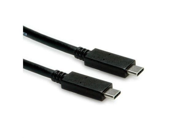 ROLINE 11.02.9057, 1 m, USB C, USB C, USB 3.2 Gen 2 (3.1 Gen 2), 10 Gbit/s, Sort