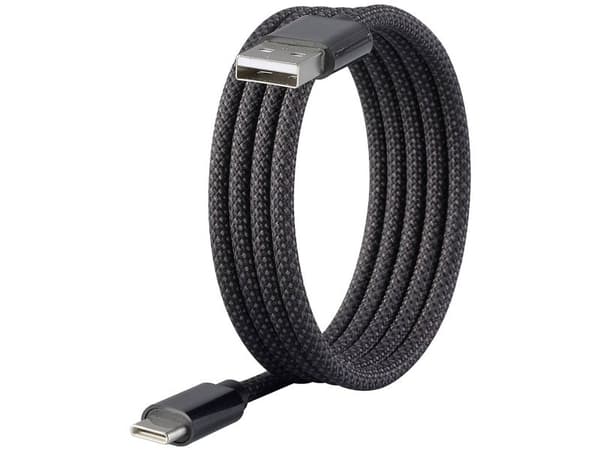 Renkforce RF-6437924, 1 m, USB C, USB A, USB 2.0, 0,48 Gbit/s, Sort