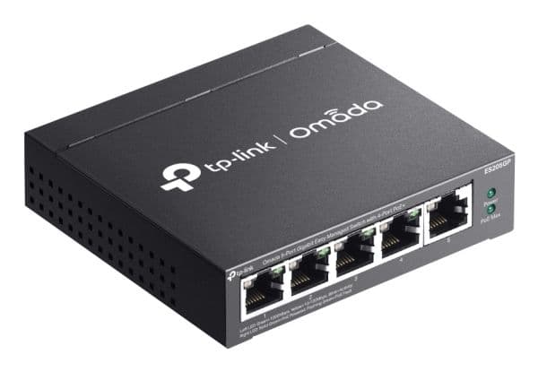 TP-Link Omada ES205G V1 managed switch 5x 10/100/1000Base-T desktop, väggmonterbar