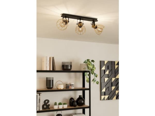 EGLO SAMBATELLO SPOTSKINNE 3L E27 sort/BM