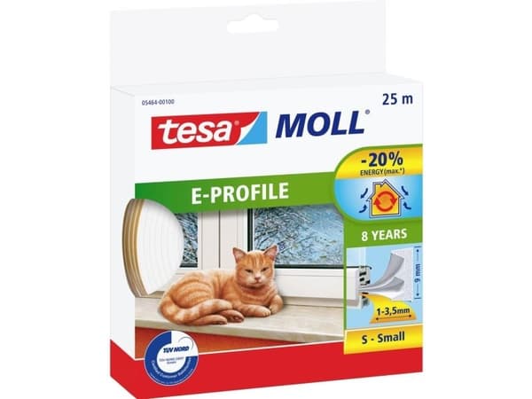 Tesa tätningstejp E-profil vit x (05464-00100-02)