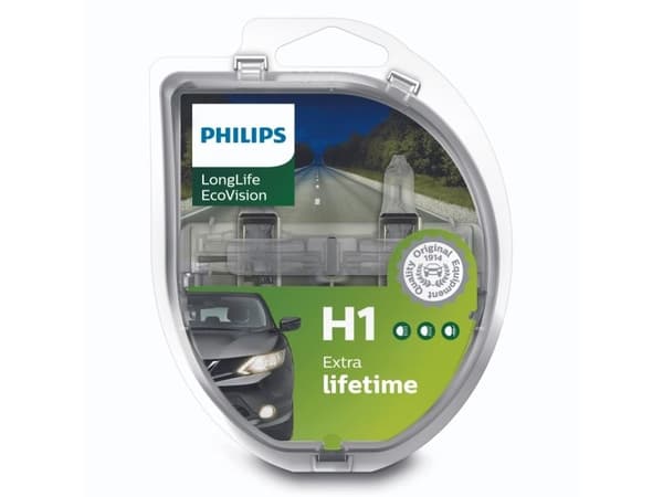 Philips H1 LongLife EcoVision - 2-pakkaus