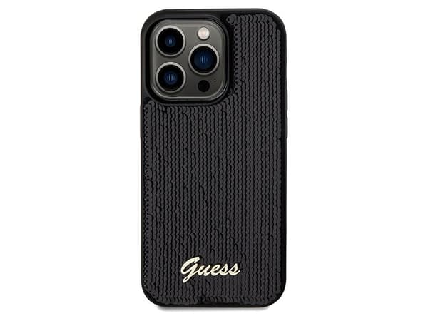 Guess GUHCP14LPSFDGSK iPhone 14 Pro 6.1 black/black hardcase Sequin Script Metal