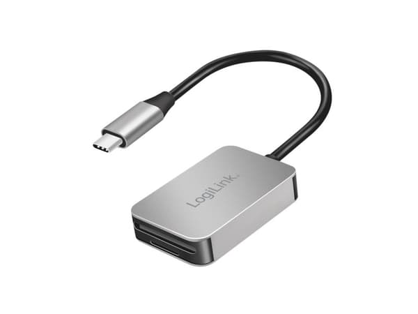 LogiLink USB 3.0 Cardreader, USB-C, SD / microSD, aluminum
