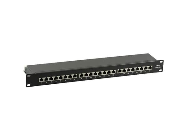 EFB Elektronik 37666SW.1M, RJ-45, Gull, Cat6a, 22/24, Sort, Rackmontering