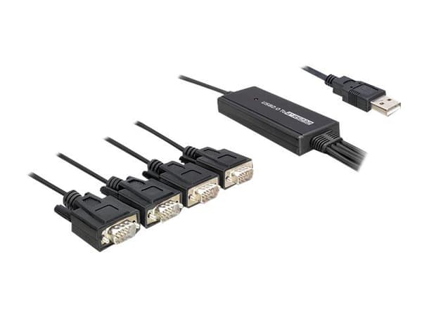 Delock USB 2.0 > 4 x Serial Adapter - Seriell adapter - USB - RS-232 x 4