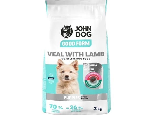 John Dog GOOD FORM valpfoder nöt & lamm 3 kg