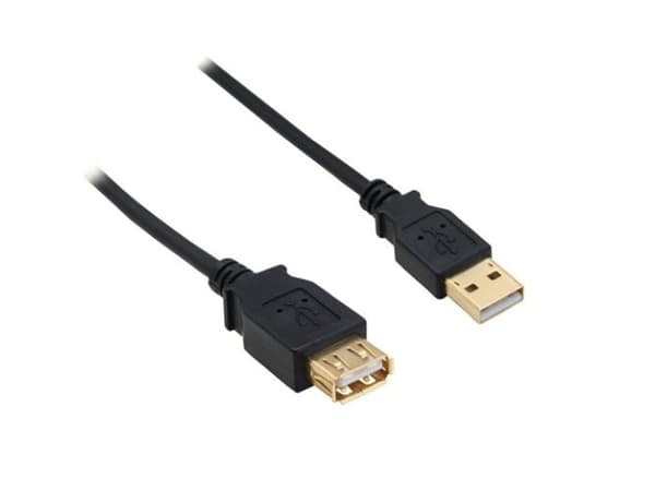 InLine 34610S, 1 m, USB A, USB A, Uros/naaras, 480 Mbit/s, Musta