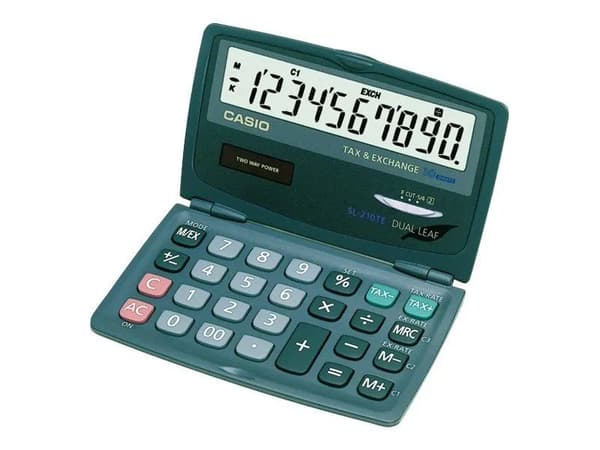 Casio SL-210TE - Fickkalkylator - 10 siffror - batteri, solcellspanel