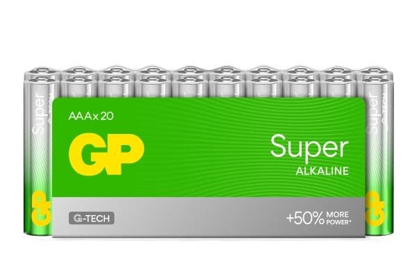 GP Super Alkaline - Batteri 20 x AAA / LR03 - Alkaline