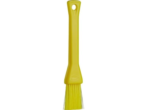 Levnedsmiddelpensel, Vikan, 19,5x3x1,5cm, gul, polyester/PP/rustfrit stål, 3 cm - (10 stk.)