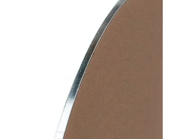 Skylt för damtoalett, Ø10 cm, aluminium, caffe latte