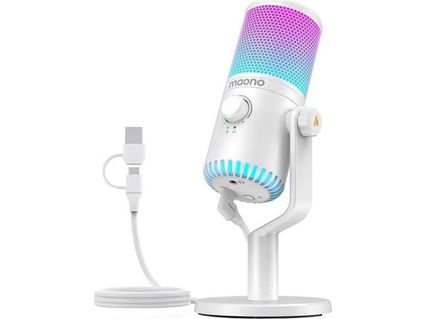 Maono DM30RGB spelmikrofon (vit)